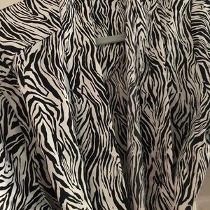 Black and White Silky Robe